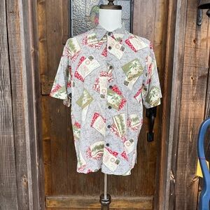 Consensus button down short sleeve shirt size Large